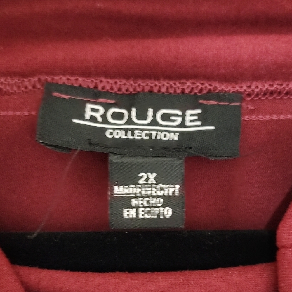 Burgundy Long Sleeve Top with Lace-Up Detail - Picture 2 of 7